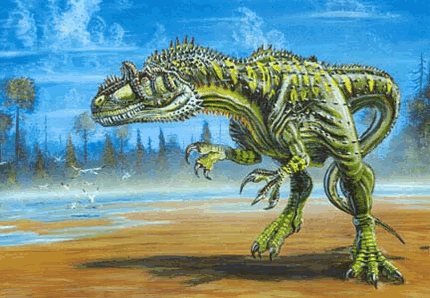 Allosaurus fragilis Dinosaur Painting