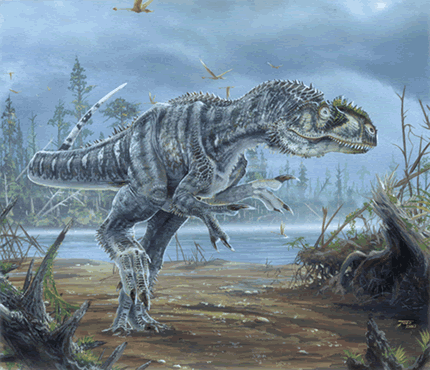 Allosaurus fragilis Dinosaur Painting