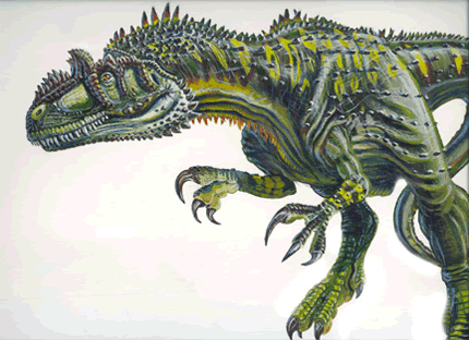 Allosaurus fragilis Dinosaur Painting