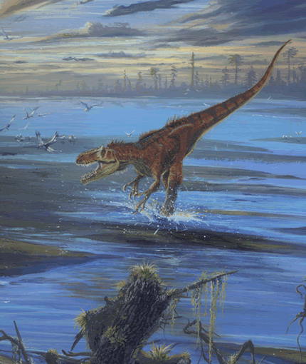 Bahariosaurus Dinosaur Painting