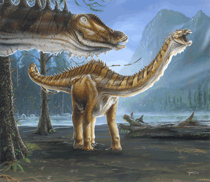 Diplodocus Dinosaur Painting