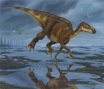Edmontosaurus Dinosaur Painting