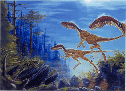 Eotyrannus Dinosaur Painting