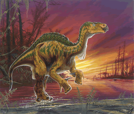 Iguanodon Dinosaur Painting