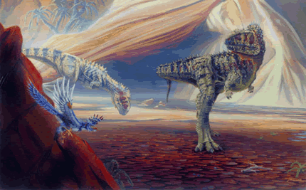 Majungatholus Dinosaur Painting