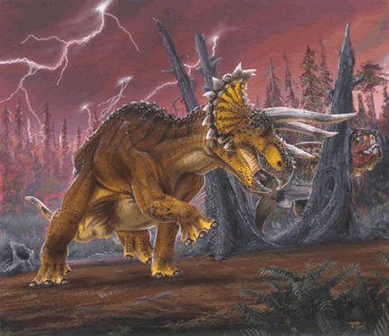 Triceratops Dinosaur Painting
