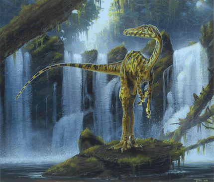 Troodon Dinosaur Painting