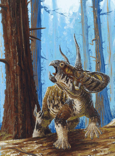 Zuniceratops Dinosaur Painting