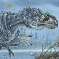 Allosaurus fragillis Dinosaur Painting