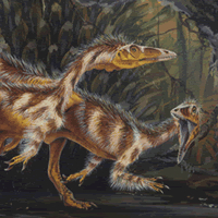 Compsognathus Dinosaur Painting
