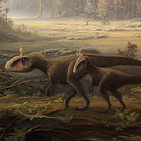 Cryolophosaurus and Dimorphodon Painting