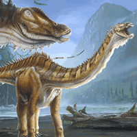 Diplocdocus Dinosaur Painting