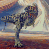 Majungatholus Dinosaur Painting