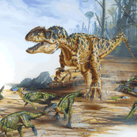 Neovenator Dinosaur Painting