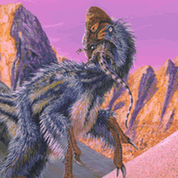 Oviraptor Dinosaur Painting