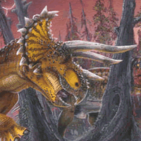 Triceratops Dinosaur Painting